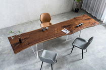 A303 North American Black Walnuts Single Board Solid Wood Minima Modern Table Tea Desk Desk 311 *76 * 69 * 75 * 4 5