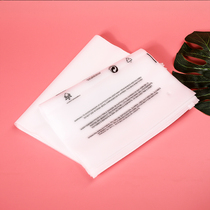 Frosted clothing zipper bag warning words 25*35 clothes storage sealed plastic packaging ziplock bag 50 custom