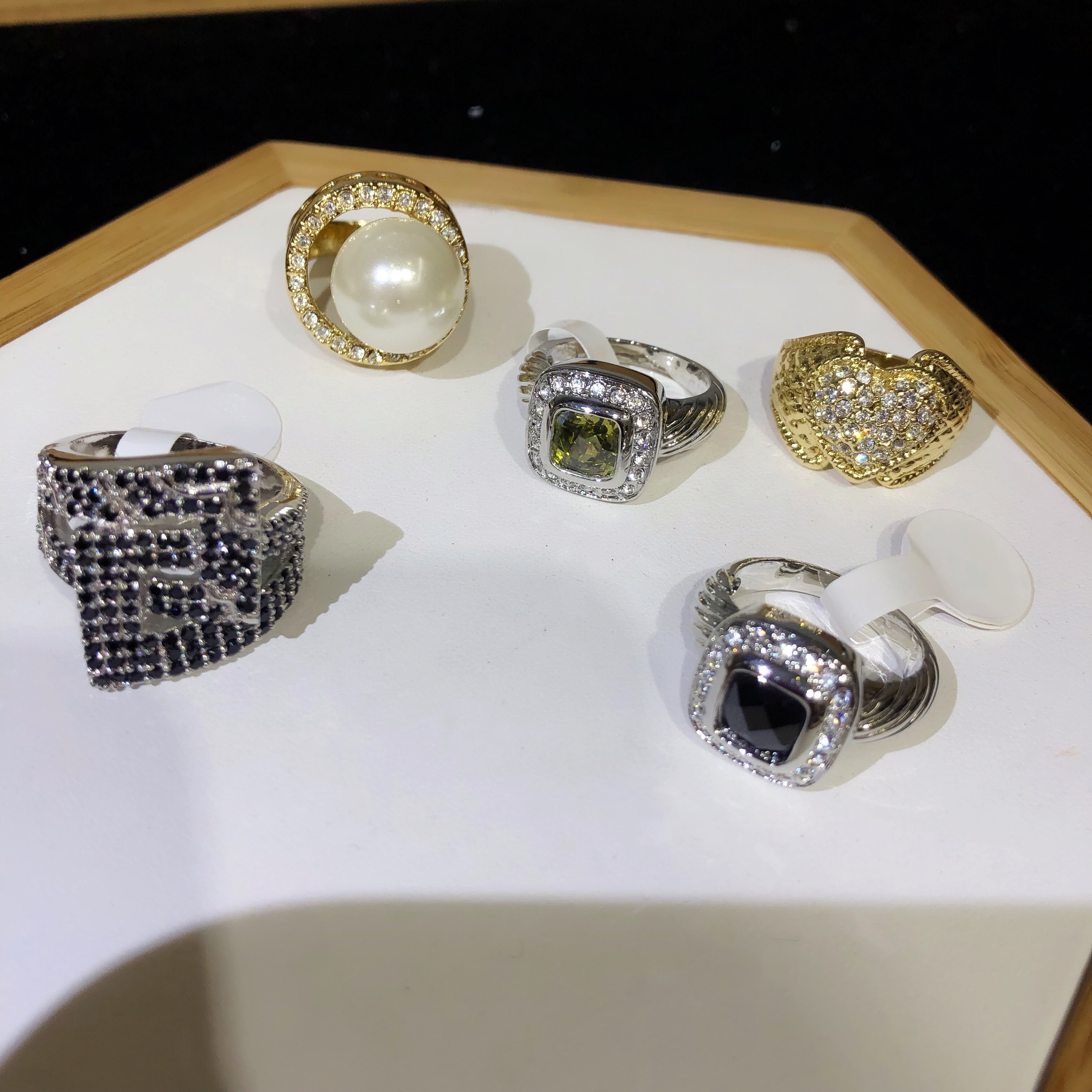 镀真金欧美朋克风合金镶捷克钻夸张戒指女士个性饰品批发地摊004