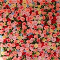 Simulation wedding flower wall image Wall green silk flower background wall wedding background layout floral window display flower wall