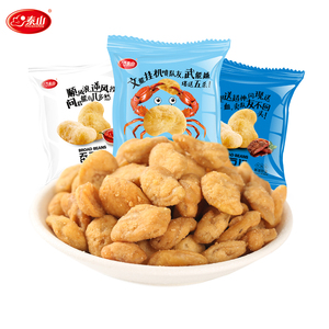 泰山蟹黄味蚕豆片500g袋装牛肉味香辣兰花豆散装零食小包装多口味
