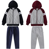 Primary and secondary school students uniform suit College style British style pure cotton spring and autumn school uniform Class uniform Sportswear Kindergarten garden uniform