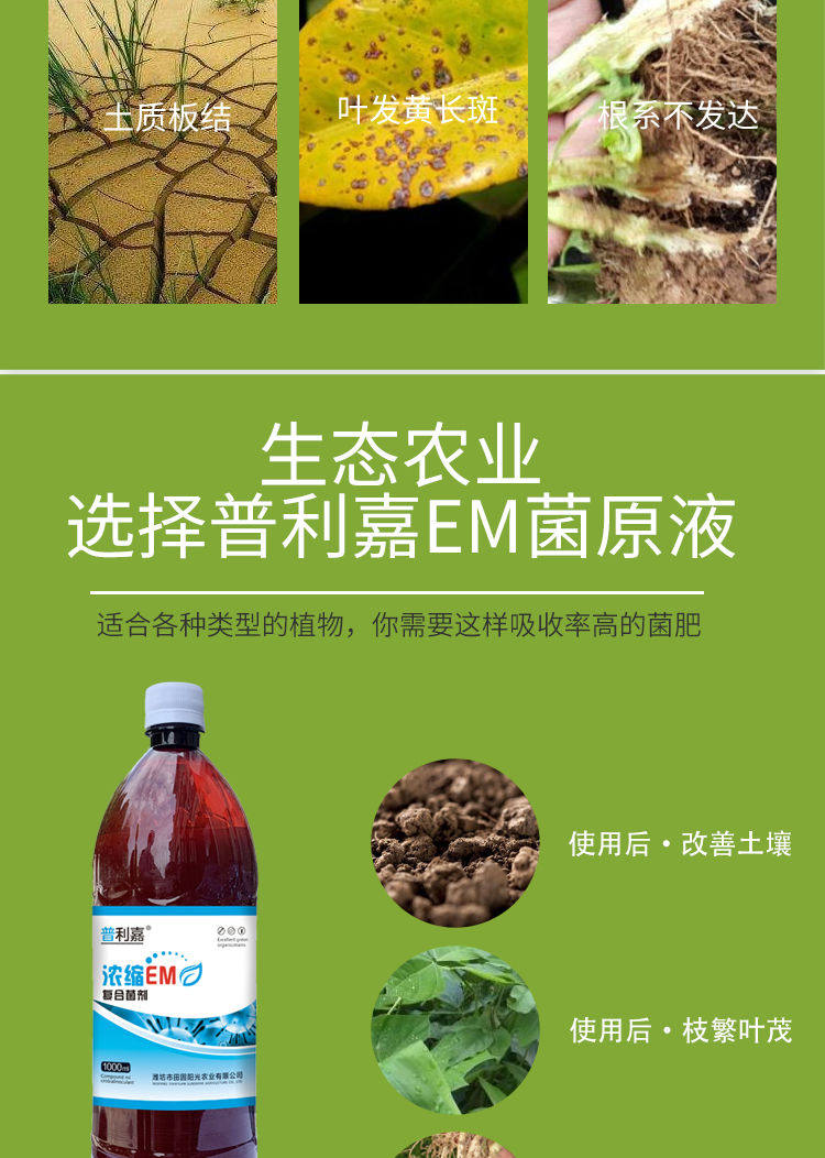 em菌种植专用em原液原露养殖益生菌堆肥蔬菜果树植物农用增根壮苗