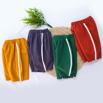 Boys shorts wear five-point pants summer clothes new childrens clothing baby childrens casual mens treasure pants tide