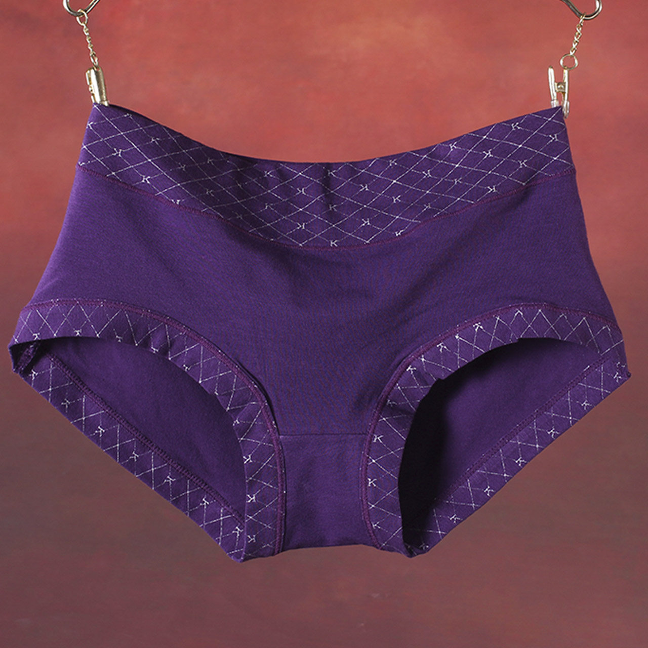 时尚印花女士性感纯棉全棉质大码透气内裤女中腰舒适提臀三角裤头