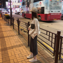 Hong Kong taste retro spring and autumn season wild frock jacket Korean version loose student bf white denim jacket Female tide ins