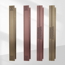 Chinese style handle ancient bronze color personality creative big pull to put the new Chinese push-pull glass door handle to the Chinese-style handle