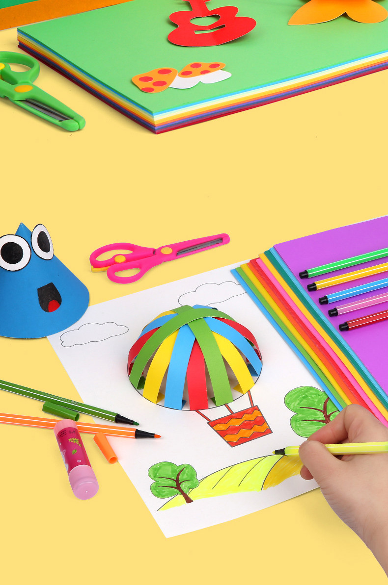 厂家硬卡纸4开纸彩色卡纸手工纸厚硬学生儿童幼儿园大张绘画加厚