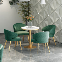 Nordic cafe milk tea shop Leisure table and chair combination Sales office reception guests to negotiate light luxury home restaurant chair