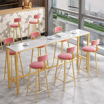 Customize the marble bar table and chairs Home Bench Chair Modern Brief BENCH HIGH FOOTSTOOL CAFE BAR TABLE AND CHAIRS