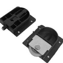 New 3 5mm 0 14 Wardrobe Black Plastic Plate 25mm Dia Wheel