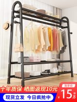 Simple drying rack indoor small foldable floor-to-ceiling storage non-perforated balcony bedroom drying Rod household dormitory