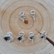 S925 silver pearl pendant empty lace umbrella edge