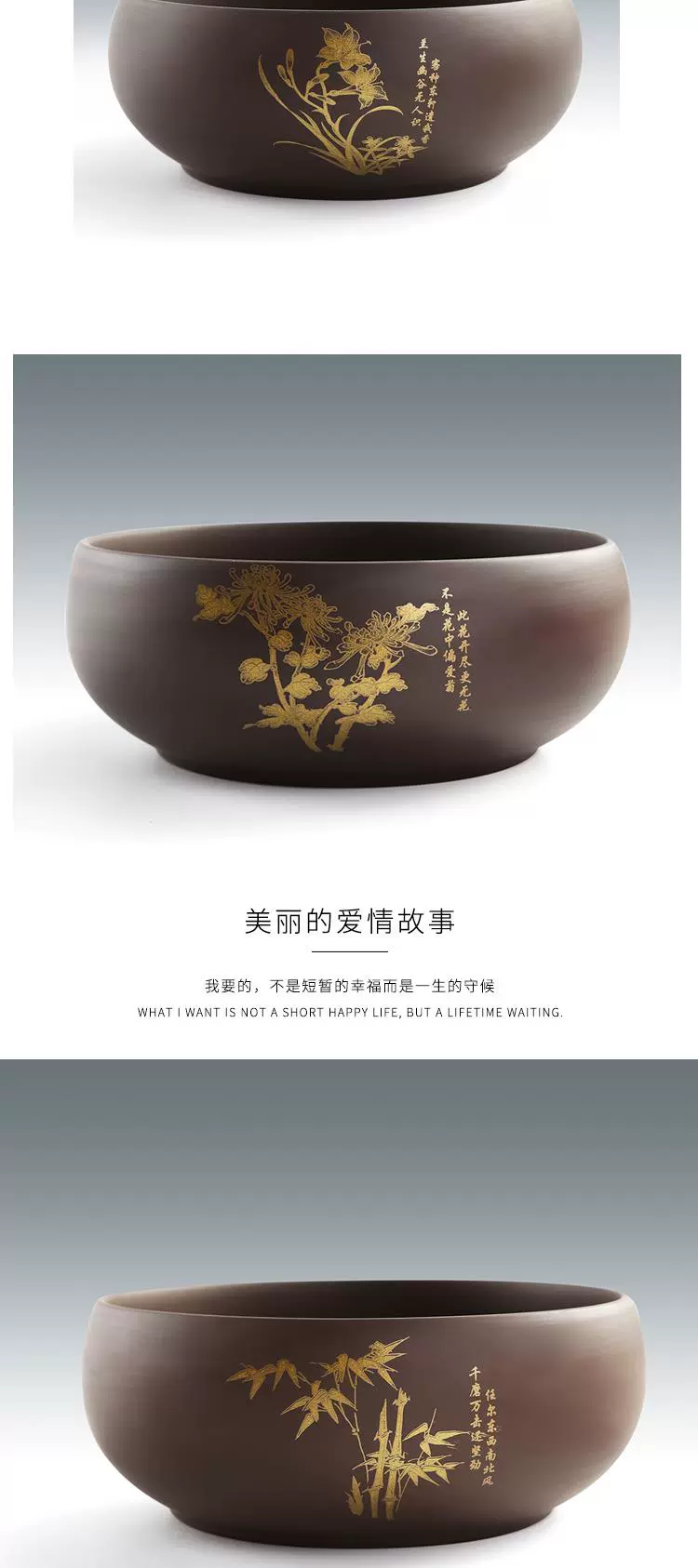Wash the Japanese zen tea water jar housewares accessories large tea cups writing brush washer from purple ceramic Wash basin