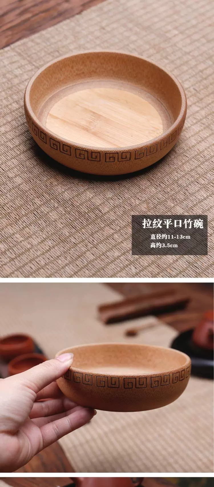 Tea plate of Chinese zen to spill Tea bamboo basket snack basin fruit basket of melon seeds teahouse KTV hotel specifically
