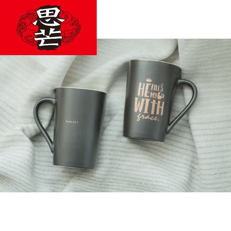 Thinking mans filled me | the the original ceramic mugs warm coffee keller with spoon AGAPASS