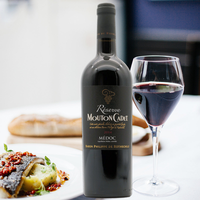 法国木桐嘉棣珍藏梅多克干红葡萄酒 mouton cadet 原瓶进口红酒