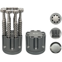 Practical Ahair Easy fix M68 left wheel rotating screwdriver frame screwdriver tweezers finishing containing cylinder box