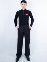 Male medium thick material plus Velvet dance suit Latin dance square dance ballroom dance national standard modern dance uniform practice dance suit