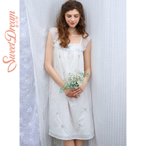 Dream new suspender nightgown women Summer cotton thin sleepwear dress Palace princess style sweet fairy home clothes