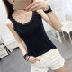 Camisole female new summer wild lace side round neck solid color base Slim T-shirt shirt small shirt