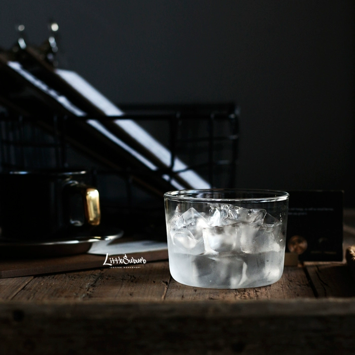 Nhật Bản hình dạng thùng ngắn nước đá thủy tinh Affogato cốc cà phê kem mousse cốc 240ML - Cà phê