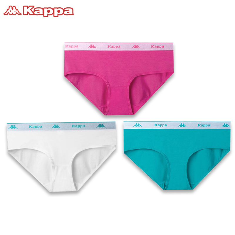 kappa卡帕（3条）女士莫代尔提臀透气三角内裤KP8K13