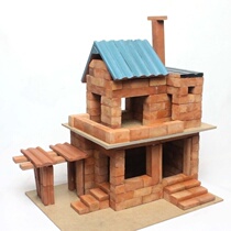 New Year Xiaoyanglou Little masons build houses Toy building simulation bricks DIY handmade model
