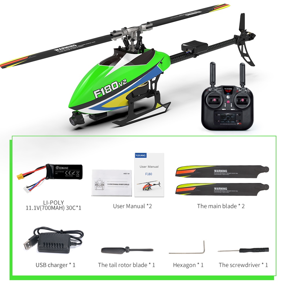 Plume F180v2 Pathfinder Intelligent Helicopter Fly Control GPS Light Flow Positioning Six Channels-Taobao