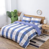 Washed cotton four pieces of covered quilt cover single double 1 8-2 0 m quilt cover with four pieces