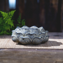 Imitation of old stone Old stone tea pot tea mat Tea art Retro ashtray furnishings Pot seat coaster Pot pad text play ornaments