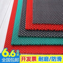 Kitchen outdoor door mat toilet pvc waterproof plastic carpet plastic non-slip mat access door grid