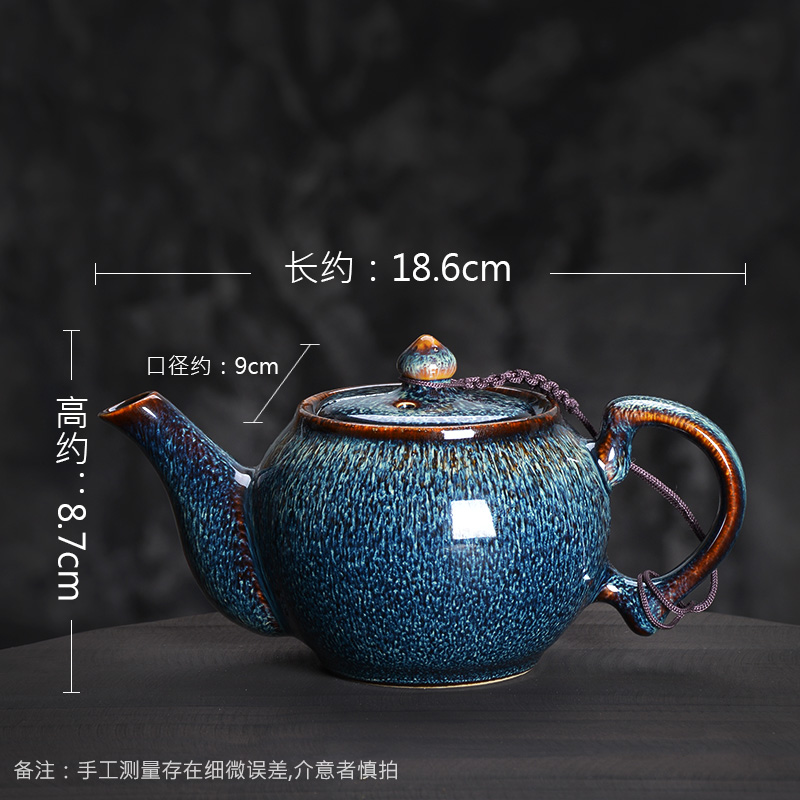 Thousand amidst the teapot teapot household teapot kung fu tea set dehua ceramic pot filtering pot of tea to implement temmoku up