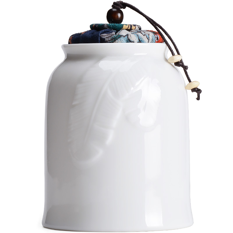 Dehua white porcelain ceramic household sealed containers of canned tea caddy fixings who spinosa packaging cartons, as cans