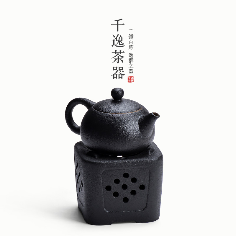 Japanese ceramic tea stove household small alcohol lamp burn tea stove mini boiled tea tea based heating temperature furnace carbon blocks