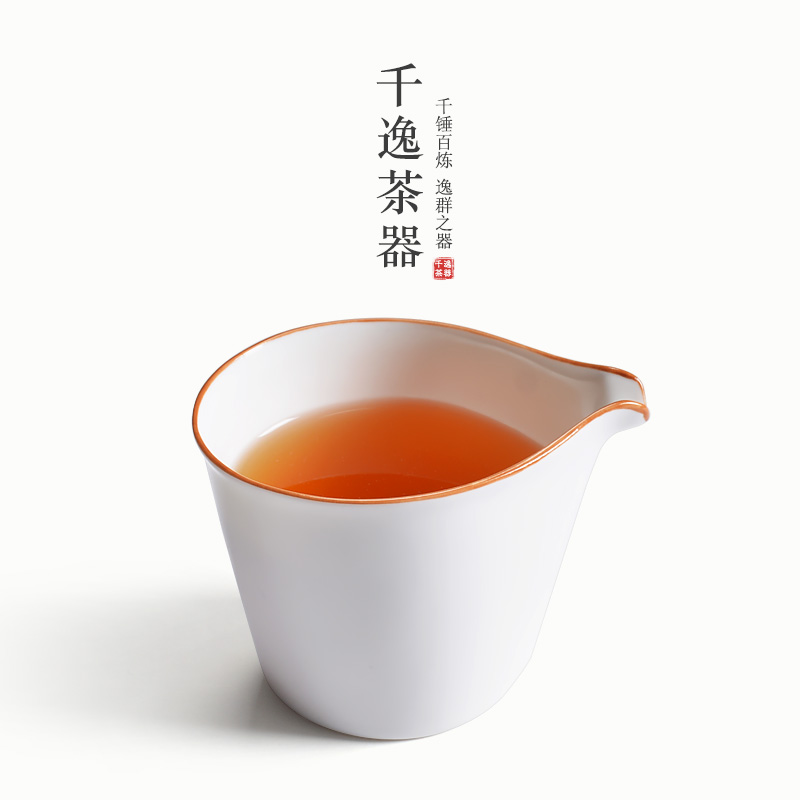 White porcelain) suit loading points tea exchanger with the ceramics fair keller of tea and a cup of tea sea filtering kung fu tea tea accessories