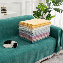 Solid color Chenille sofa cushion four seasons universal non-slip sofa All-inclusive universal cover Nordic simple cushion cover cloth
