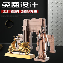 3D metal model custom alloy copper robot motorcycle car building mold pendulum craft gift Enterprise Custom