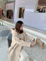 Neon home Korean lazy magic coat high-end hooded loose fashion double-sided wool coat coat women