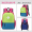 Rose red fluorescent green small size 1-3 grade backpack