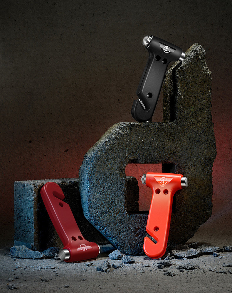 镇定汽车安全锤逃生锤多功能车载一秒破窗器应急防身消防救生锤_东门