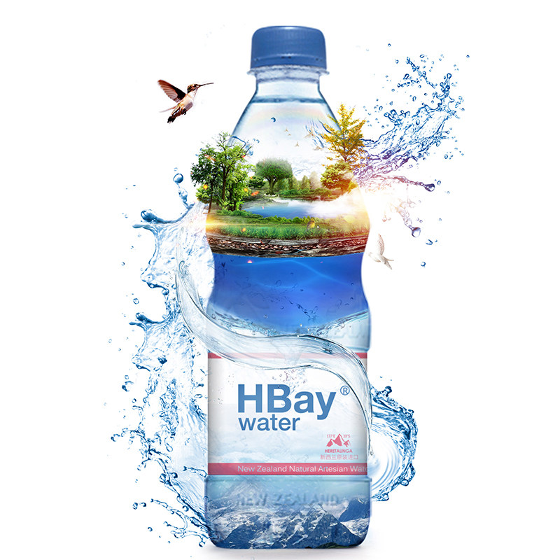 hbay纽湾新西兰进口天然饮用瓶装水pk矿泉水小瓶包邮整箱500ml*24
