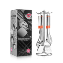 Batch ~ hair kitchen utensils Stainless steel kitchenware set seven pieces of spatula soup spoon set manufacturer direct sales gifts