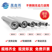 38 stainless steel roller galvanized roller non-powered roller conveyor belt conveyor belt roller assembly line roller