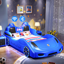 Childrens bed Boys single bed 1 5 meters Baby bed with guardrail Childrens bed Cartoon car bed Childrens boy bed