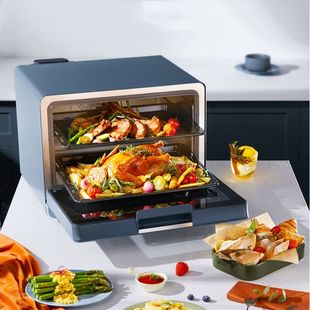 美的台式蒸烤箱家用蒸烤烘炸一体机可视化空气炸锅电烤箱S5fry