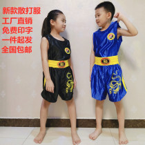 Sanda clothes fighting Sanda suit fighting training suit boxing suit martial arts pants clothing Thai boxing shorts children female male