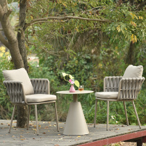 Balcony table and chair small tea table yard leisure table and chair three-piece set hotel villa outdoor outdoor braided table and chair combination