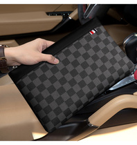 QUQ mens handbag leather 2020 new casual clutch bag envelope leather LVHQ leather LVHQ mens clutch bag