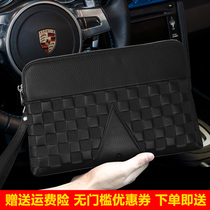 QUQ mens handbag mens leather handbag 2020 new business casual letter bag cowhide M LV wrist bag